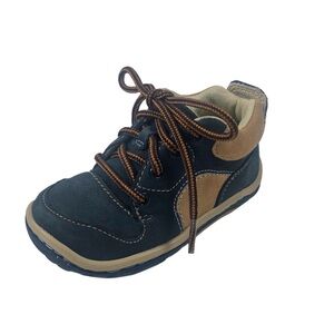 Stride Rite Black and Tan Kids Sneakers
